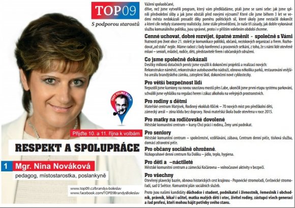 Nina Nováková - volby Nina Nováková - volby