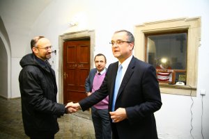 Návštěva Miroslava Kalouska v Plzni 19.1.2012