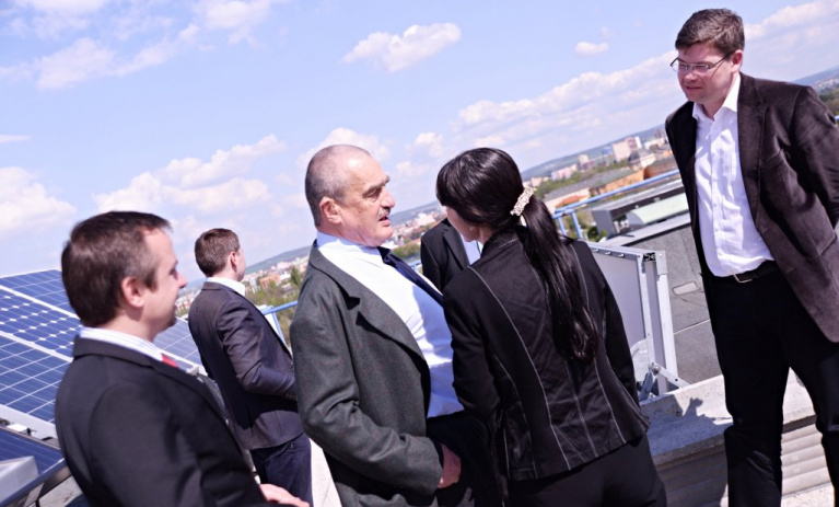 Karel Schwarzenberg, Luděk Niedermayer a Jiří Pospíšil v Plzni