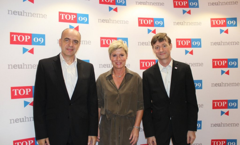 Kandidáty TOP 09 Praha 6 do Poslanecké sněmovny Parlamentu Hruška, Weitzová a Exnar