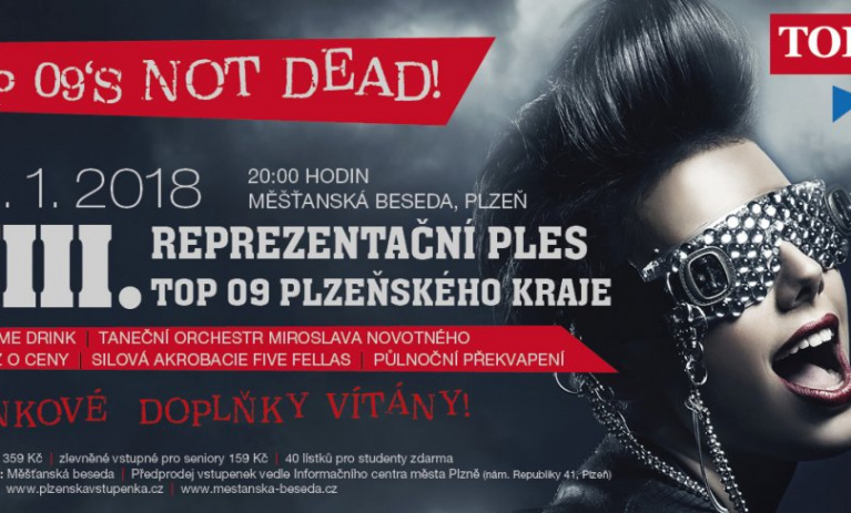 Zveme vás na ples TOP 09 do Plzně