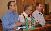 Zasedání poslaneckého klubu TOP 09 a Starostové (M. Kalousek, K. Schwarzenberg, P. Gazdík)