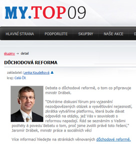 Diskuze na MY.TOP09 o duchodové reformě Diskuze na MY.TOP09 o duchodové reformě