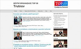 Web místní organizace TOP09 Trutnov