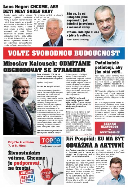 Volte svobodnou budoucnost (noviny 2016)