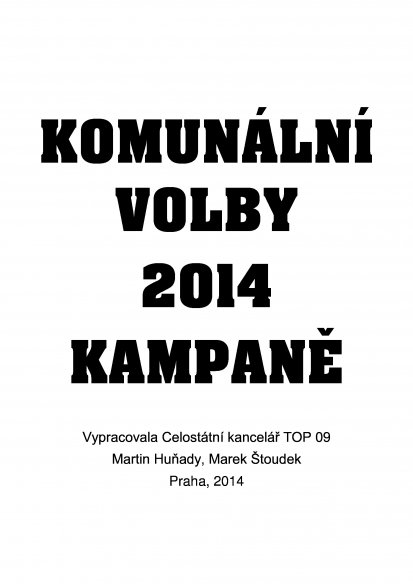 Komunální volby 2014 - Kampaně