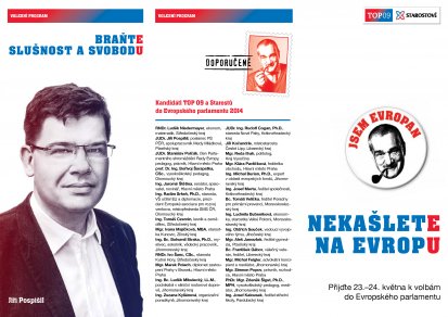 Nekašlete na Evropu (programový leták)