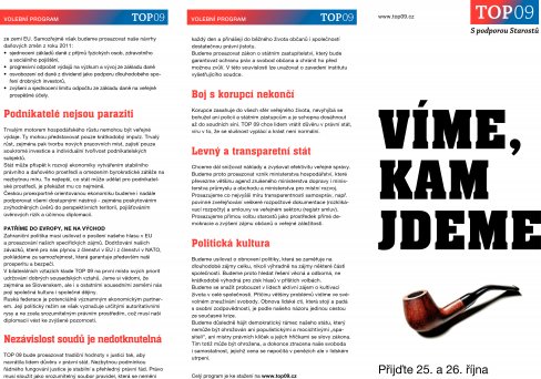 Víme, kam jdeme (programový leták)