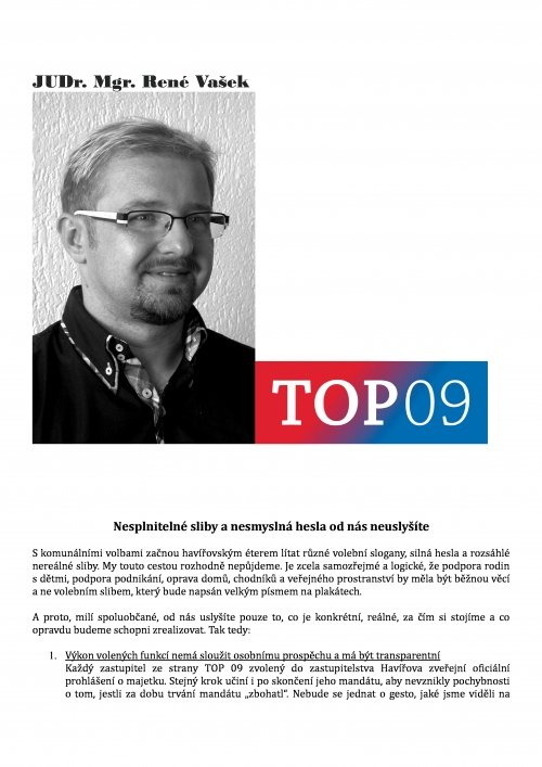 Volební program TOP 09 2014 v Havířově
