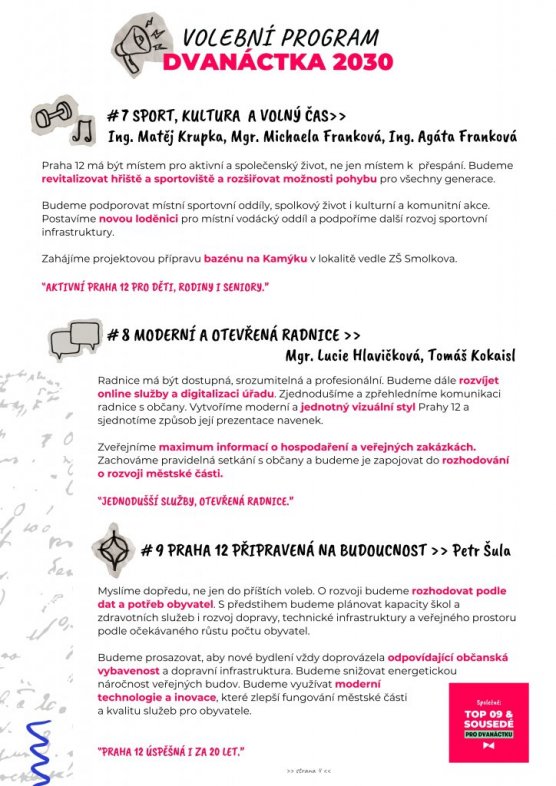 Volební program 4 Volební program 4