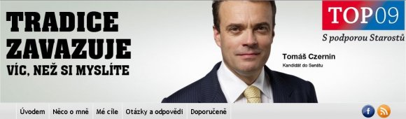 Web: Tomáš Czernin, kandidát na senátora, 2010