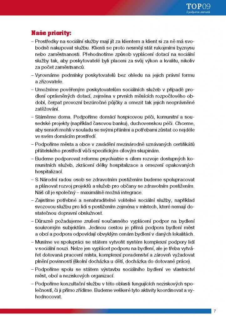Volební program Plzeň