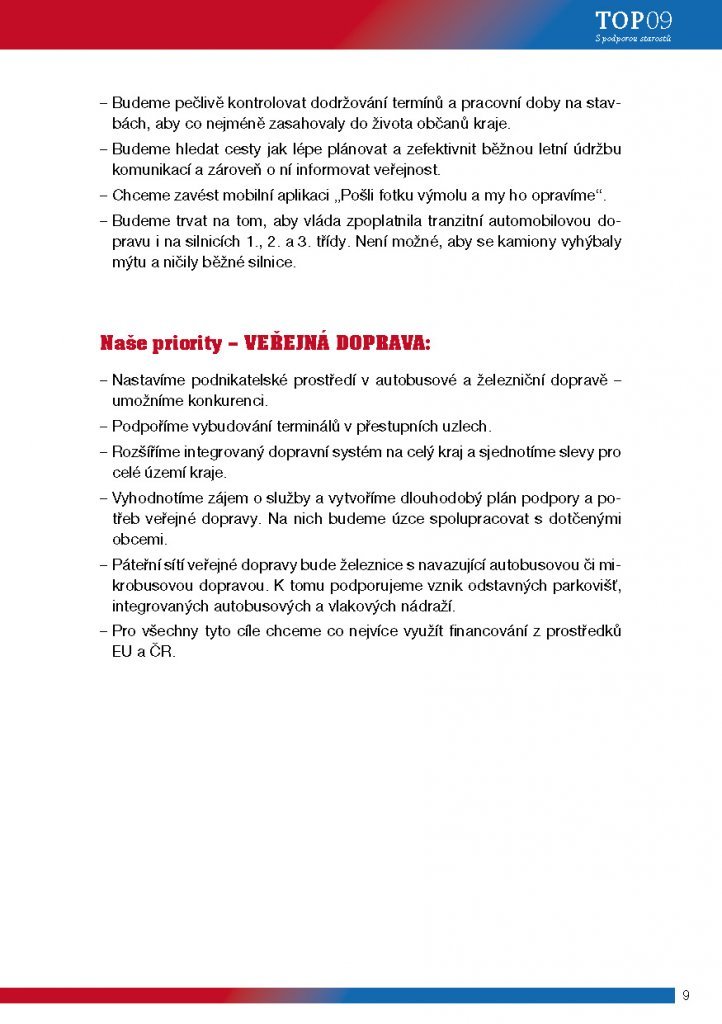 Volební program Plzeň