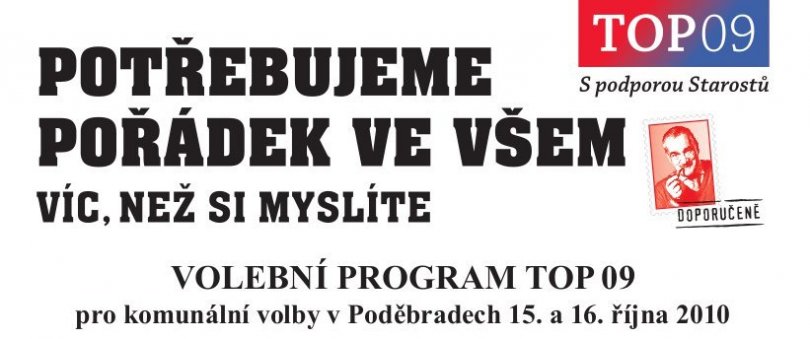 Volební program TOP 09 Poděbrady