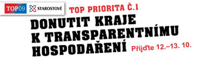 Top priorita č. 1. Donutit kraje k transparentnímu hospodaření