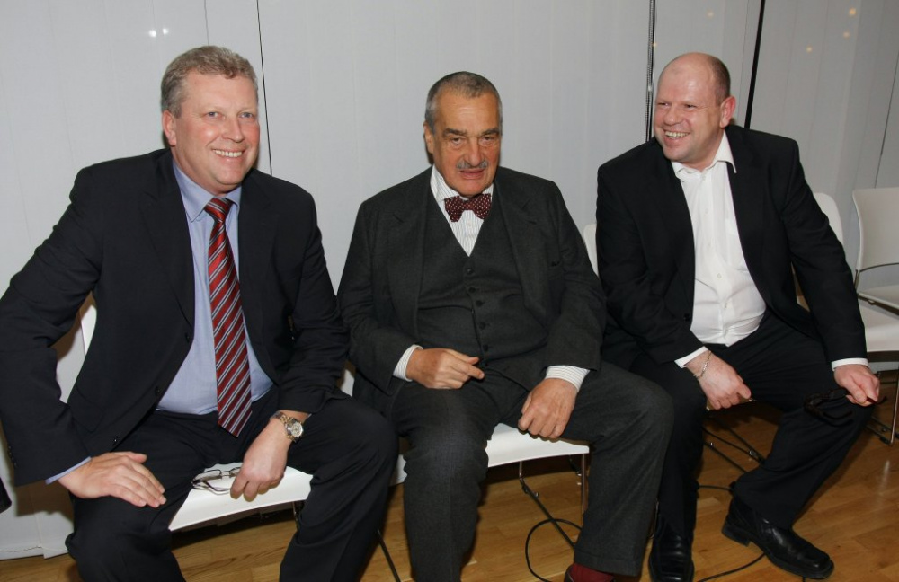 Jiří Besser, Karel Schwarzenberg a Petr Kužel na akci Hvězda pro Hvězdičku