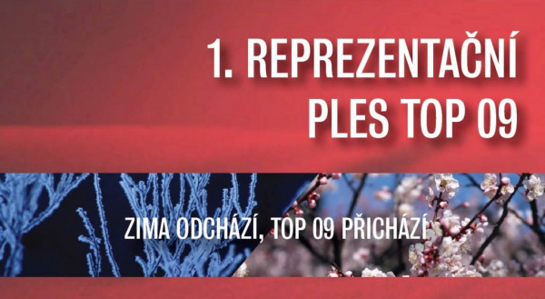 1. Reprezentační ples TOP 09 byl úspěšný