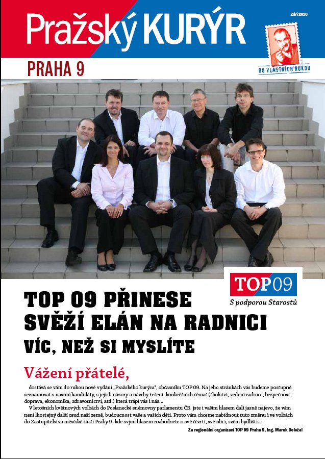 Pražský kurýr na webu - vydání pro Prahu 9