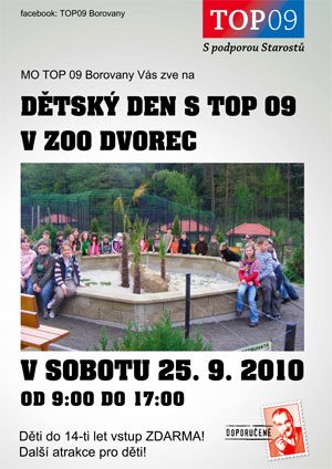 Dětský den s TOP 09 V ZOO Dvorec