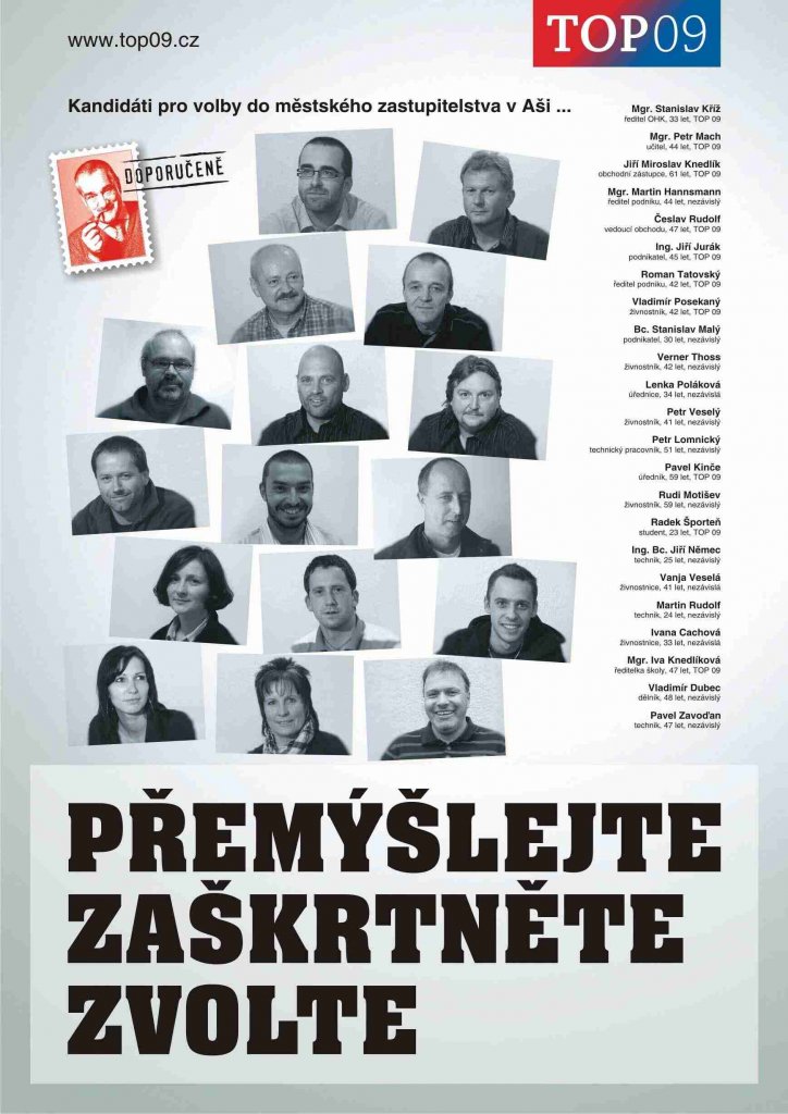 Volby 2010 - Kandidáti do městského zastupitelstva v Aši