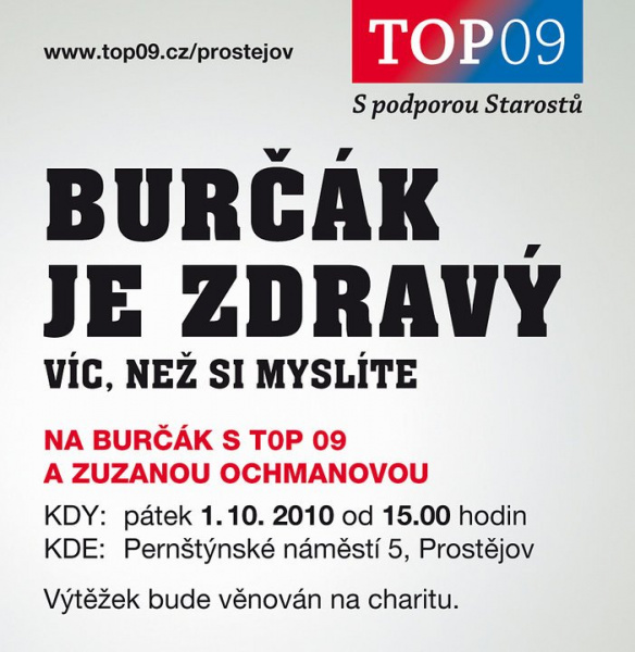 Burčák s TOP 09 v Prostějově