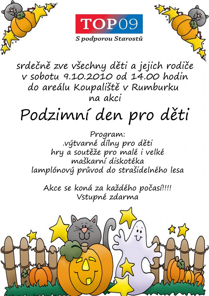 Podzimní den pro děti s TOP 09 Rumburk