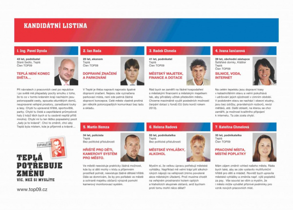 Kandidáti TOP 09 do zastupitelstva