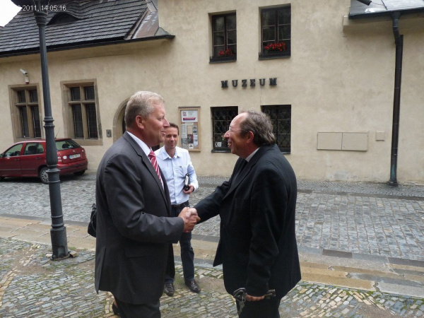 Ministr kultury Jiří Besser na návštěvě v Kolíně