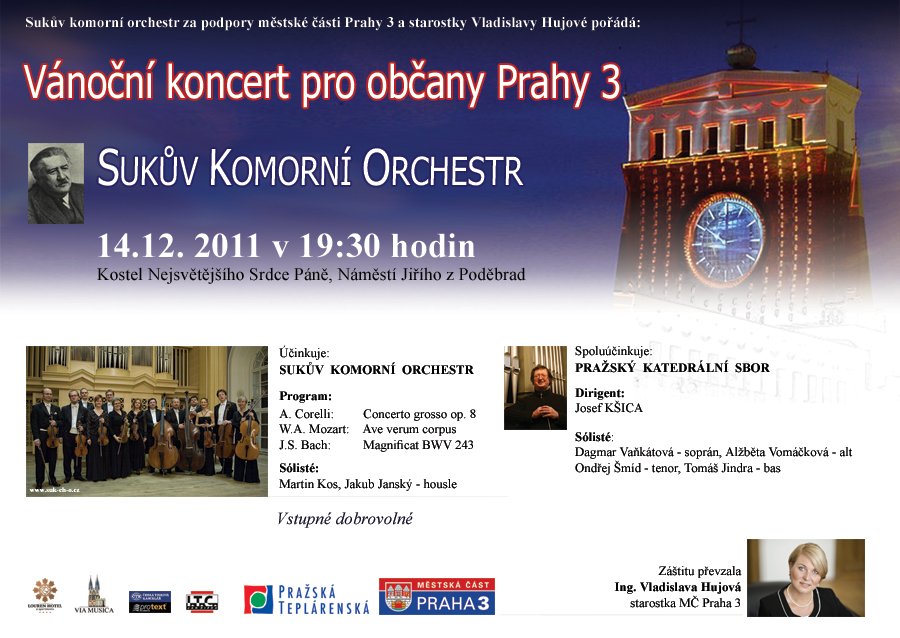 Vánoční koncert pro občany Prahy 3