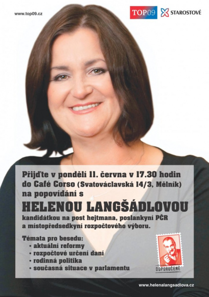 Pozvánka na popovídání s Helenou Langšádlovou