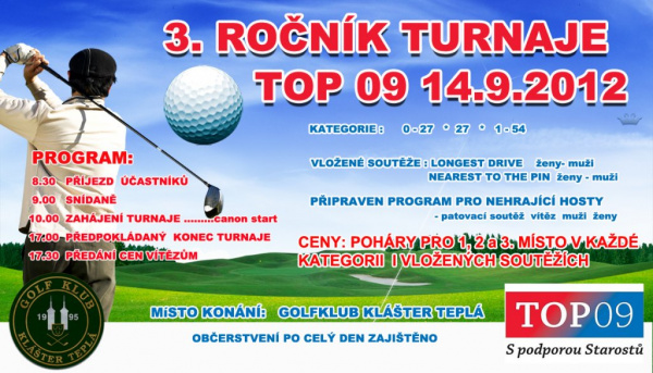 3. Ročník golfového turnaje TOP 09