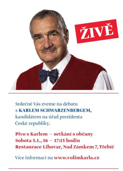 Budoucí prezident přijede na Vysočinu