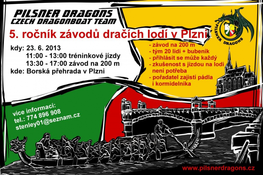 Závod dračích lodí v Plzni