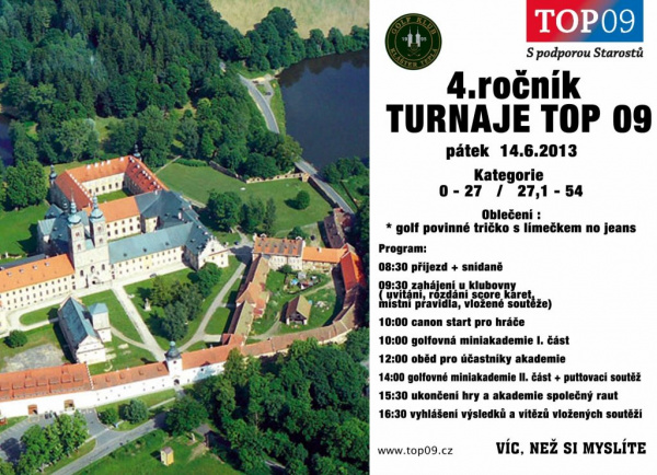Pozvánka na 4.ročník golfového turnaje TOP 09