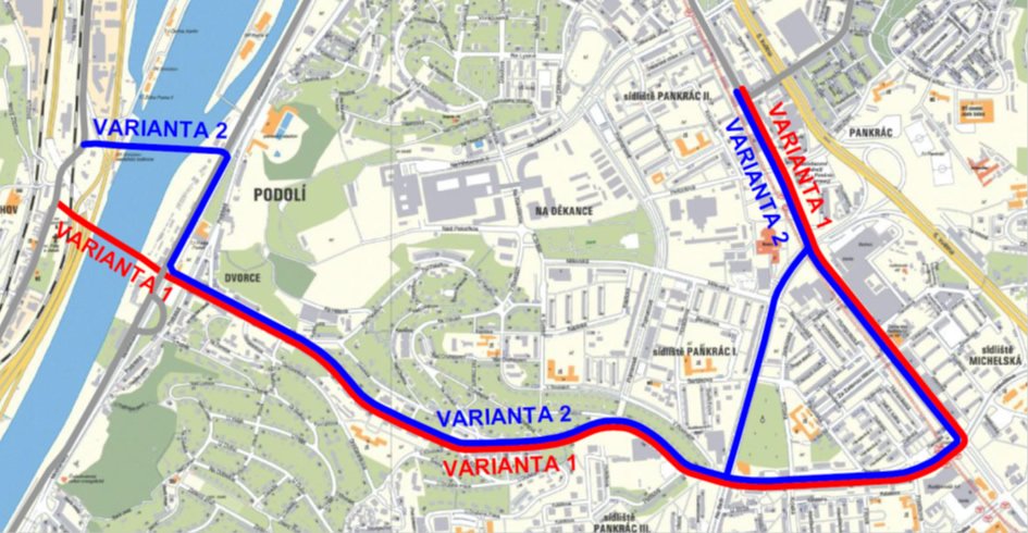 Jak bude vypadat tramvajové spojení Pankráce a Smíchova?