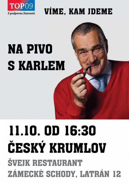 Na pivo s Karlem v Českém Krumlově