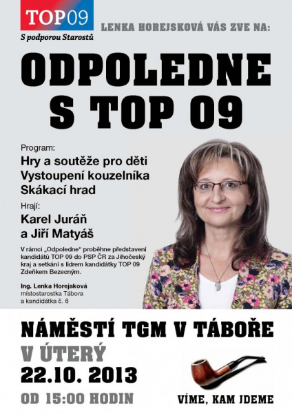 LENKA HOREJSKOVÁ VÁS ZVE NA ODPOLEDNE S TOP 09