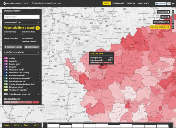 Jak bezpečno je v Karlovarském kraji, ukazuje lidem mapa kriminality