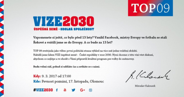 Pozvánka na roadshow VIZE 2030