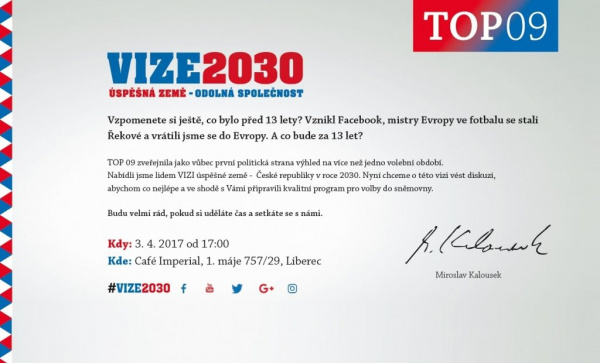 Roadshow Vize 2030 v Liberci se blíží