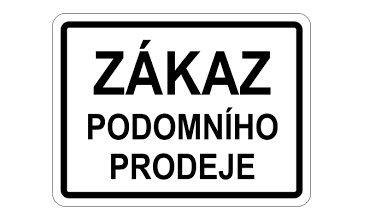 Zákaz podomního prodeje - cedule na příjezdovkách