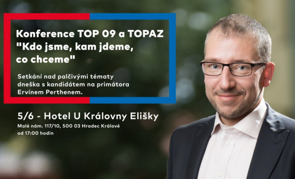 Nejen o prioritách TOP 09 se bude mluvit v Hradci Králové