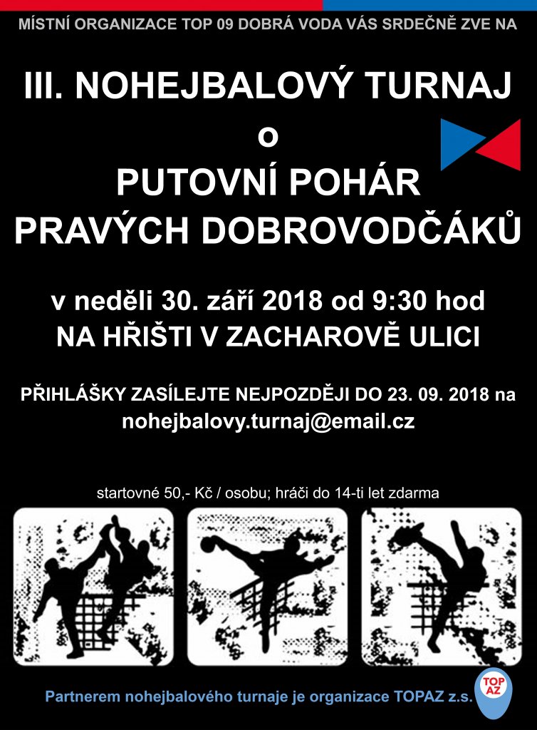 Nohejbalový turnaj na Dobré Vodě - 30.9.2018