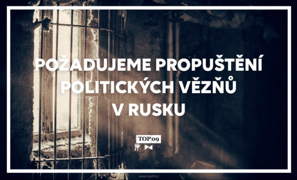 TOP 09 v Karlovarském kraji se připojuje ke sbírce podpisů za za propuštění politických vězňů v Rusku