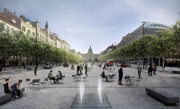 Komplexní revitalizace spodní části Václavského náměstí by měla skončit do konce roku 2021