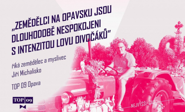 Zemědělci na Opavsku jsou dlouhodobě nespokojeni s intenzitou lovu divočáků