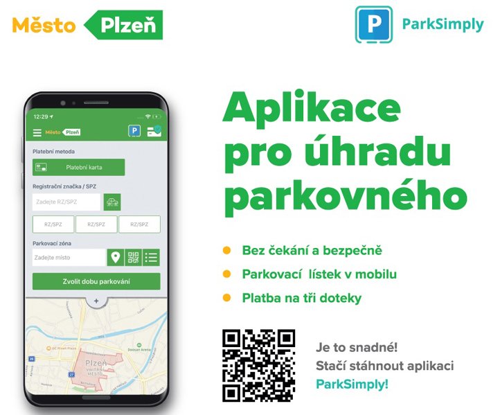 Po celé Plzni je možné platit parkovné elektronicky