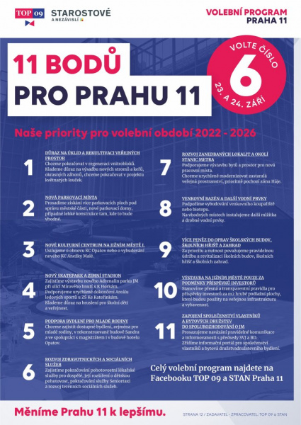 Volební program Prahy 11