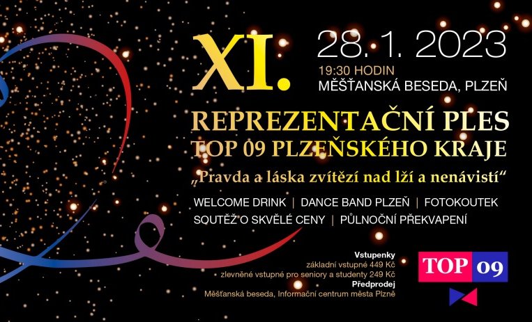 Zveme Vás na ples TOP 09 v Plzni