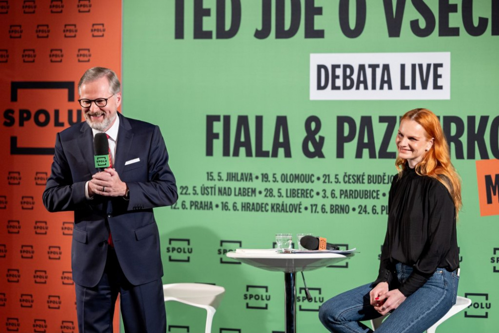 Předvolební debata s Petrem Fialou v Českých Budějovicích: Síla slušného dialogu